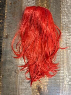 Long Red Layered Wig Halloween Cosplay Everyday Synthetic Red Hair 20” Length